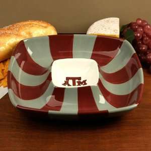   : Texas A&M Aggies 2 In 1 Square Chips & Dip Bowl: Sports & Outdoors