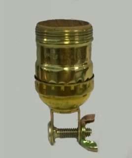 Lamp parts solid brass keyless socket w/wing nut  