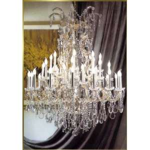 Maria Theresa Chandelier, BB 915 40, 41 lights, 24Kt Gold, 50 wide X 
