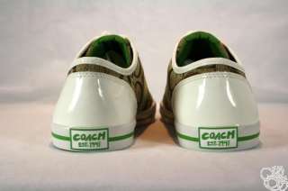 COACH Folly 12CM Stripe Webb Grass Sneaker Shoes size 9  