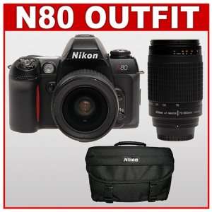  Nikon N80 35mm SLR Camera + Nikon AF 28 80mm f/3.3 5.6 G 
