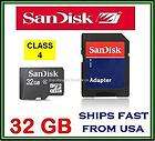 NEW Sandisk 32GB 32 GB Ultra Micro SD SDHC Class 6 Memory Card with SD 