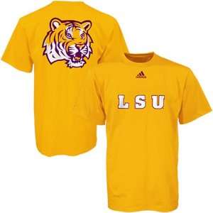 LSU Tigers Gold Primetime T Shirt:  Sports & Outdoors
