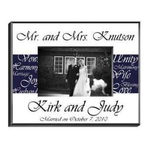  Mr and Mrs Personalized Wedding Frame in Navy