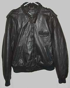 MEMBERS ONLY JACKET 80S LEATHER WINTER INSULATED 44  