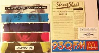 TOM PETTY 12 single JAMMIN ME & 93 QFM bumper sticker & Newsletter 