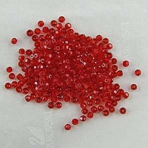 24 2mm Swarovski crystal round 5000 Light Siam beads:  Home 
