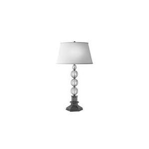 Studio David Easton Genoi Table Lamp in Aged Iron with Linen Shade by 