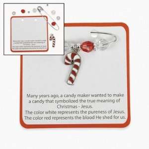  Candy Cane Charm Pin Craft Kit With Card   Craft Kits & Projects 