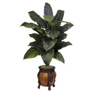   Giant Spathyfillum w/Decorative Vase Silk Plant: Home & Kitchen