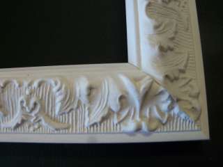 Small White Victorian Ornate Picture Frame Custom Made Panoramic Sizes 