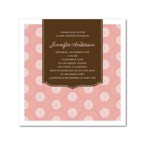  Baby Shower Invitations   Circle Print Taffy By Fine 