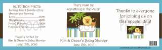 Baby Shower KING OF THE JUNGLE WATER BOTTLE LABELS  