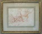 Italian Baroque Old Master Chalk Drawing Samson Manner of Vincenzo 