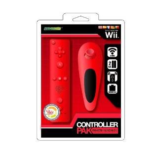 Nintendo Wii Controller Pack Remote and Nunchuck   Red Nintendo Wii