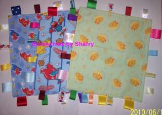 Sesame Street Elmo Big Bird Fabric Ribbon Blanket Baby  