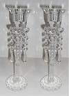 Set of 2 Beautiful New Crystal Candle Holde