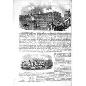   1842 HOUSES PARLIAMENT LONDON SAILING MATCH GREENWICH