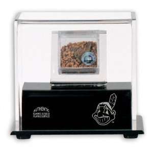 Cleveland Indians Game Used Dirt with Logo Display Case:  