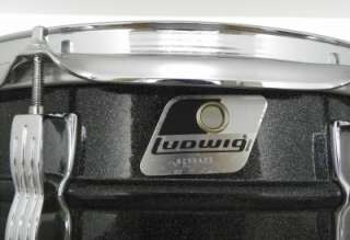 Ludwig Black Galaxy Acrolite Aluminum LM404 Metal Sparkle Snare Drum 5 