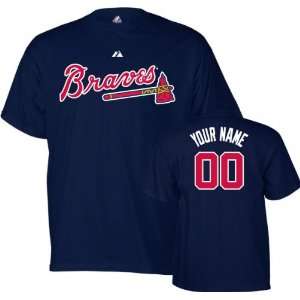  Atlanta Braves   Personalized with Your Name   Navy Youth 