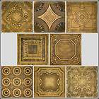 ANTIQUE GOLD STYROFOAM 20x20 TIN LOOK CEILING TILES DIFFERENT PATTERNS