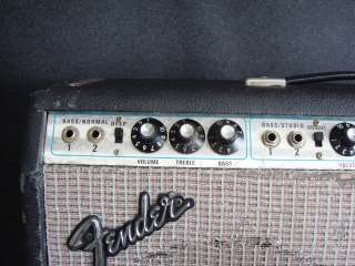 Vintage Silverface Fender Bassman Ten 10 Tube Amp 4x10 Combo Amplifier 