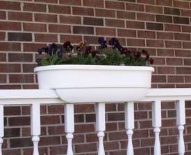4PACK DECK RAIL PLANTER FITS 2X 4X 30 COLOR IN WHITE  