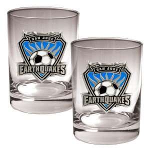  San Jose Earthquakes MLS 2pc Rocks Glass Set   Primary 