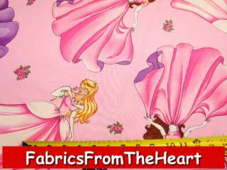 Fairy Princess Glitter on Pink Timeless Treasure Fabric  