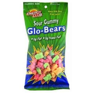 Energy Club Gummy Glo Bears, Sour, 9 oz Bags, 6 pk  