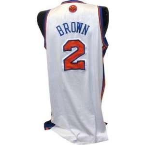  Derrick Brown Jersey   NY Knicks Game Worn #2 White Jersey 