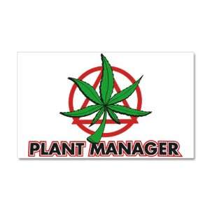  38.5 x24.5 Wall Vinyl Sticker Marijuana Plant Manager 