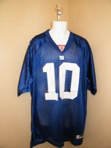 NEW Eli Manning #10 New York NY Giants MENS 4XL 4XLARGE REEBOK Jersey 