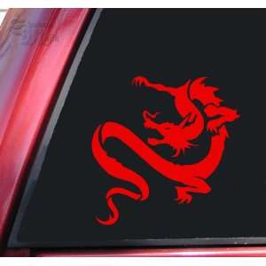  Chinese Dragon Vinyl Decal Sticker   Red Automotive