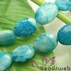 20X15MM Blue Crazy Lace Agate Flat Oval Gem Loose Beads