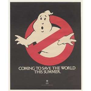 com 1984 Ghostbusters Movie Coming To Save the World Print Ad (Movie 