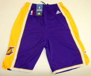 NBA Adidas Los Angeles Lakers Youth 2012 Swingman Road Purple Shorts 