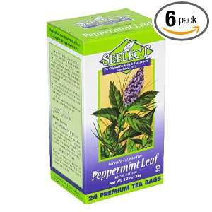   Tea, Tea Bags, Peppermint Leaf, 24 Count Boxes (Pack of 6) (Pack of 6