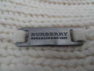 BNWT Auth Burberry 100% Cashmere Cream large Snood Scarf Hood  