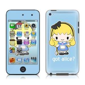 Got Alice Design Protector Skin Decal Sticker for Apple iPod Touch 4G 