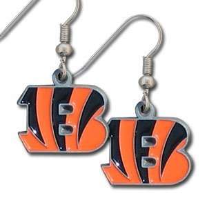  NFL Dangling Earrings   Cincinnati Bengals Logo: Sports 