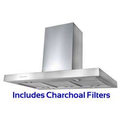 Luxe 36 inch Stainless Steel European Style Island Range Hood with 