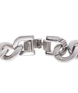 Stainless Steel 11 mm Curb Chain Bracelet  Overstock