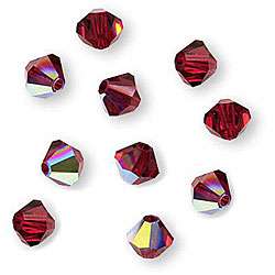 Siam AB Austrian Crystal 4 mm Bicone Beads (Case of 50)   