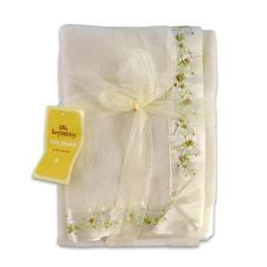  Fleece Baby Blanket With Embroidery Beige Case Pack 24 