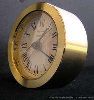   Co. Portfolio Brass Round Desk Alarm Clock Made Germany Works  