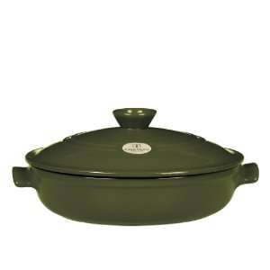 Emile Henry Flame Top 12 Inch Round Brazier, Green:  