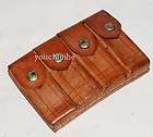 ORIGINAL OLD VINTAGE WW2 CHINESE C96 MAUSER LEATHER 4 MAG AMMO POUCH 