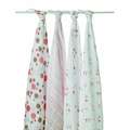 aden + anais Muslin Swaddle Blankets in Princess Posie (Pack of 4 